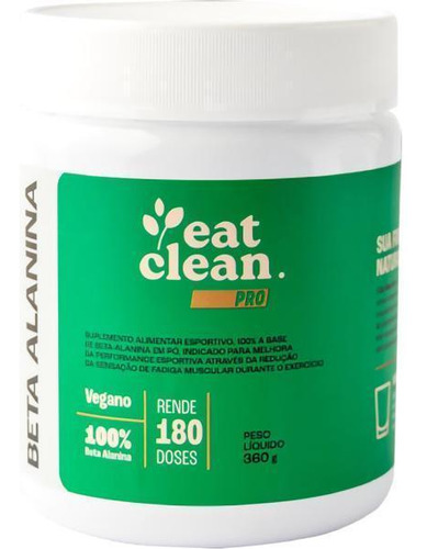 Suplemento Alimentar Beta Alanina Eat Clean 360g