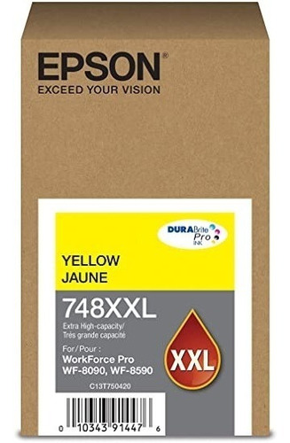 Tinta Epson 748xxl Color Yellow Para Workforce 6090 / 6590