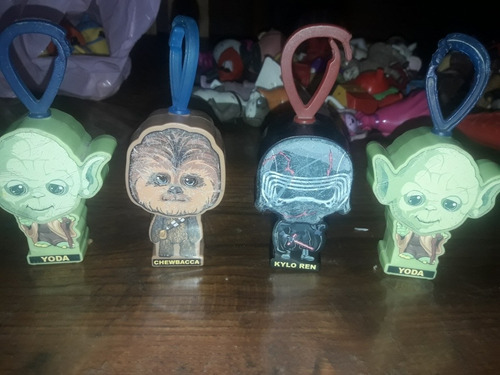 Star Wars Muñecos Yoda-kilo Ren-chewbacca Impecable!!