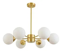 Comprar Lampara Colgante Techo 6 Tulipas De Vidrio Globos Modernos