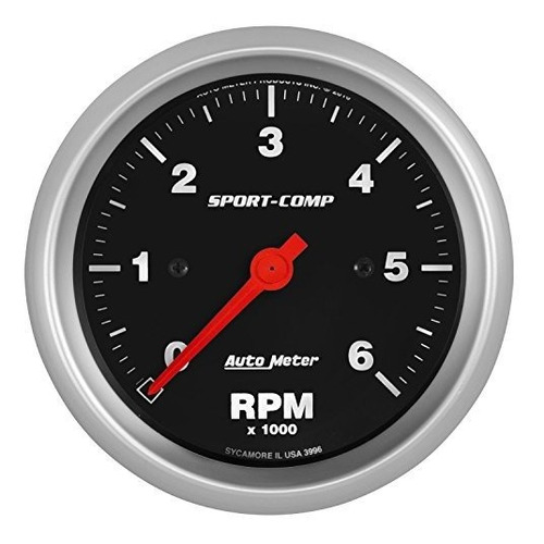 Autometer 3996 Calibre, Tacómetro, 3 3-8 , 6k Rpm, En El Tab