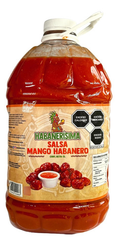 Salsa Mango Habanero Habanerisima 4 Pzas/ 5 Litros