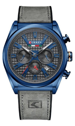 Reloj Curren 8392 Original Resistente Gris-azul 