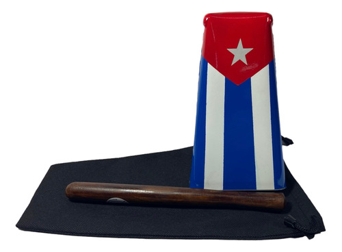 Campana Salsa Profesional Cuba Grande 21cm Con Funda Y Palo