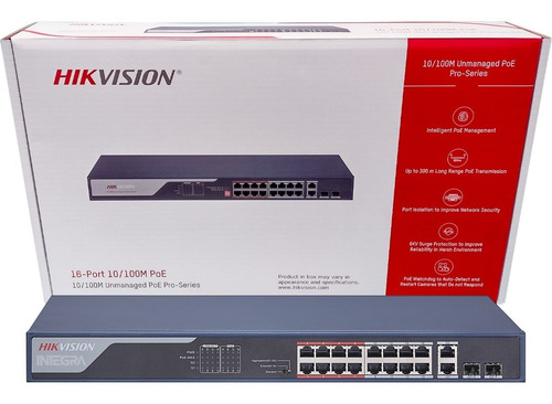 Switch Hikvision DS-3E0318P-E série PEO