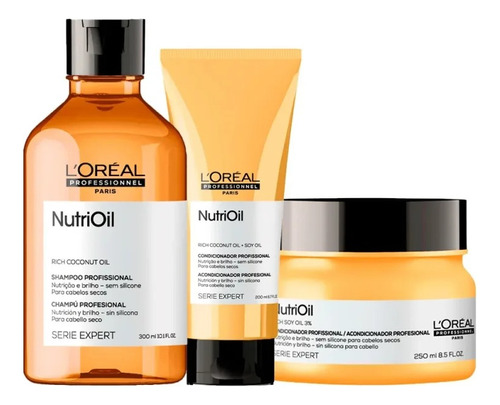 Kit Loreal Nutrifier Shampoo+condicionador+mascara