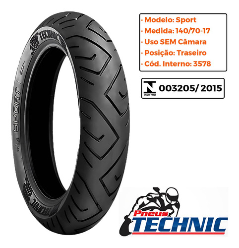 Par Pneu Cbr 450 110-70-17 + 140-70-17 (+largo) Technic
