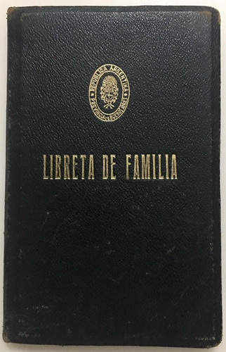 Antigua Libreta De Familia 1953 + Certificado Bautismo