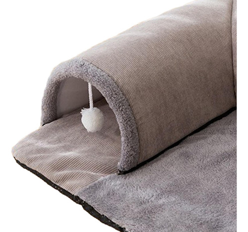 N Invierno Cálido Gato Cama Escondite Juguete S Gris