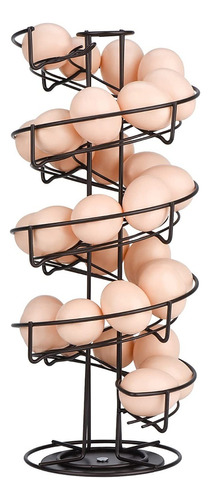 Dispensador Huevos De Metal Porta Huevo Giratorio En Espiral