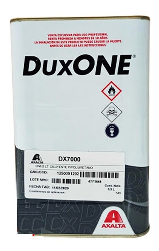 Thiner - Diluyente 7000 Dupont Fondo Barniz  P U.x 1 L