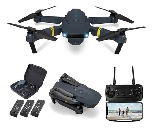 Gift Drone E58 Con Cámara Dual Hd 2.4ghz 3 Baterías