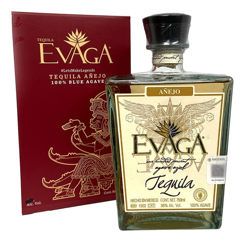 Tequila Premium Evaga Añejo 750 Ml