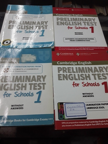 Cambridge Preliminary English Test For Schools 1 Lote X 4 