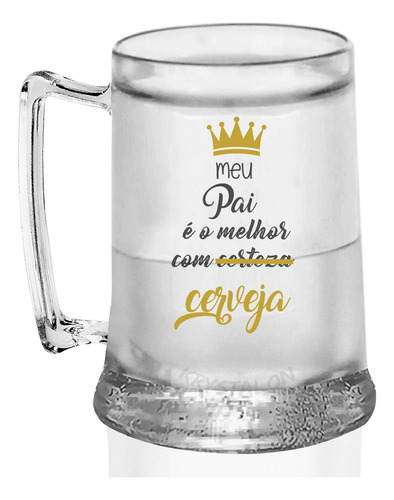 Caneca Gel Personalizada Para Dia Dos Pais Pai Com Cerveja