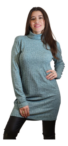 Sweater Largo Vestido Polera De Mujer Otoño Invierno 