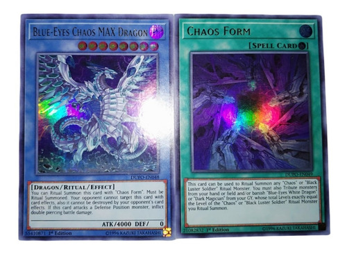 Yugioh - 1x Blue Eyes Chaos Max Dragon E 1x Caos Form Ultra