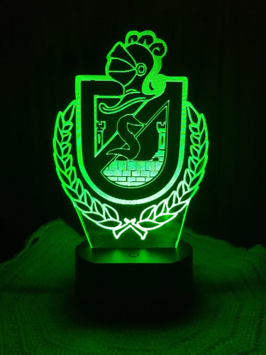 Lámpara 3d De Deportes La Serena Con Reloj Alarma 7 Col. Led