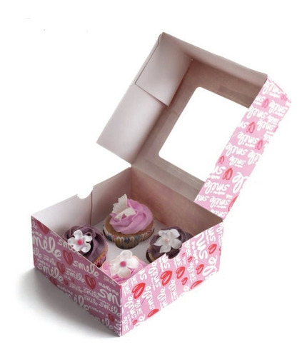 Caja De Cartón Para 4 Cupcakes (2 Cajas) Marca Ibili