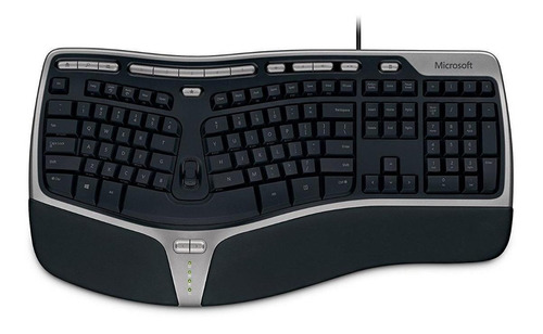 Teclado Microsoft Natural Ergonomic 4000 QWERTY inglês US cor preto