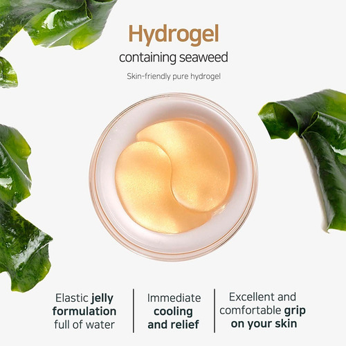 Imagen 6 de 8 de Parches Para Ojeras Coreanos Petitfée Gold Hydrogel Snail