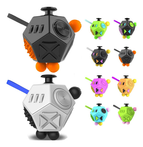 Wv Juguetes Antiestrés En Forma De Cubo 3d De 2 Piezas