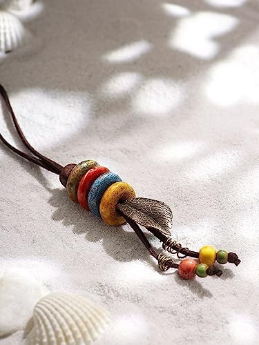 Minachi Hippie Boho Cuentas Coloridas Hoja De La Suerte Coll