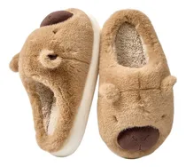 Comprar Pantuflas De Capibara, Lindas Pantuflas De Algodón Capibara