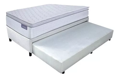 Sommier Plaza Y Media Cama Nido Doble 90x190 Colchon Inducol