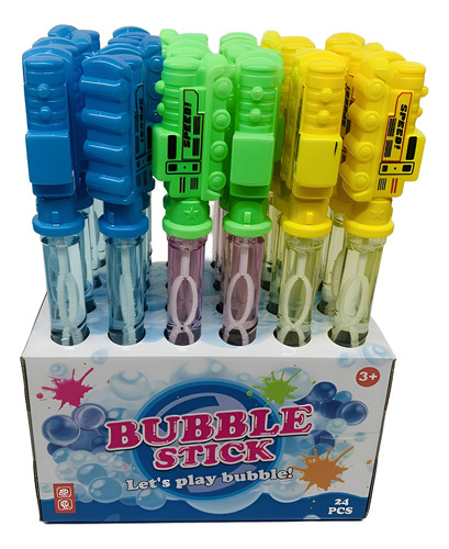 Caja 24pz Burbujero Jumbo 35cm! Burbujas Animalitos Figuras Tren