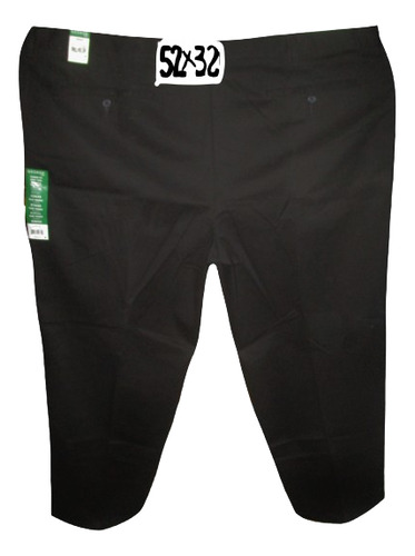 Pantalon Negro Casual/ Vestir De Hombre Talla 52x32 George