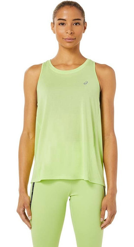 Tops Asics Race Tank Lime Green Mujer