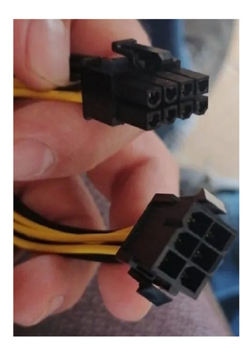 Cable Extension Atx De 6 Pines Hembra A 8 Pines Macho 20 Cms