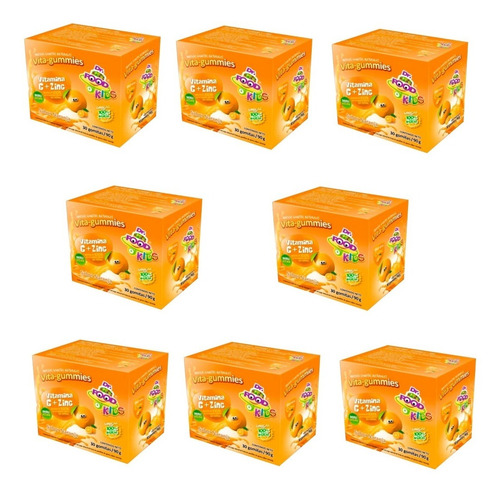 Gomitas Vitamina C Sabor Naranja Ideal Niños Alimentación X8