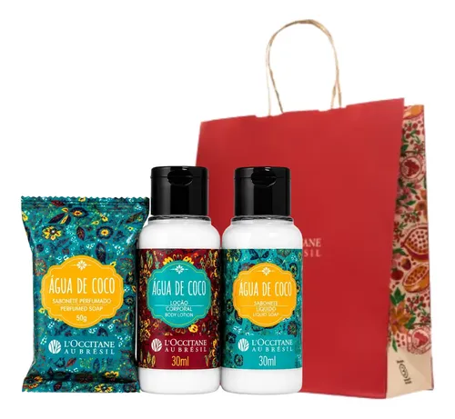 Kit Presente L'occitane Água De Coco Com Sacola 3 Ítens