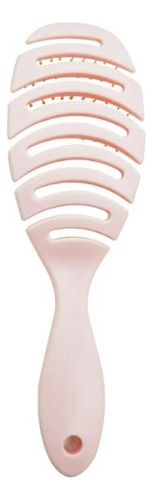 Peine Desenredante Cepillo Antiestático Circular Rosa