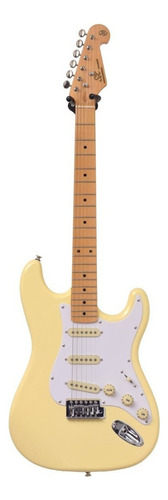 Guitarra eléctrica SX Vintage Series SST57+ de tilo vintage white brillante con diapasón de arce