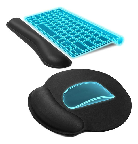 Traje De Mouse Pad Con Descanso Apoya Para Muñeca Ergonómico