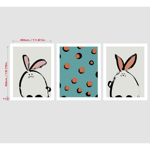 3 Uds., Póster De Pintura, Lienzo, Pared, Imagen De Animal