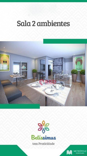 Imagem 2 de 15 de Apartamento Com 2 Dormitórios À Venda Por R$ 189.990,00 - Edifício Belíssimus - Sorocaba/sp - Ap0302