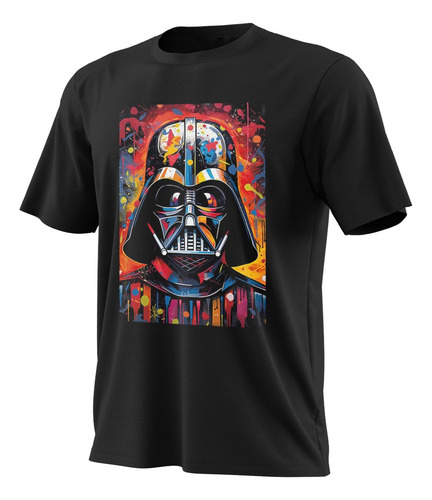 Playera Star Wars Varder Art Manga Corta Estampado Suave