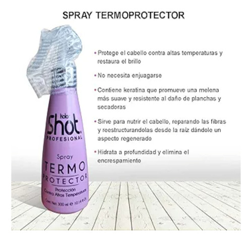 Termoprotector Para Cabello Kolor Shot Profesional Spray