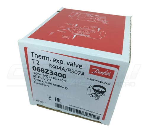 Imagem 5 de 6 de Válvula De Expansão Danfoss Ts2 R404 R507 Rosca 068z3400