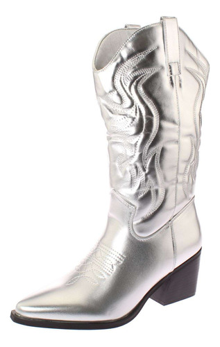 Bota Vaquera Plata Andarina Art. 5cc247silver