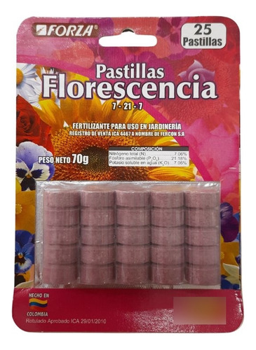 Forza Pastillas Florescencia Rosada X 25 Pastillas