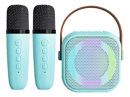 Máquina de karaoke para niños con 2 micrófonos para niñas, niños, juguete  de karaoke que incluye cambio de voz, altavoz portátil para cantar para niño