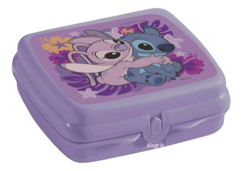 Recipiente Para Lunch Sandwichera Stitch Tupperware