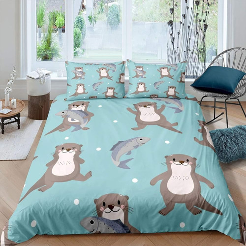 Feelyou Kids Bedding Set Para Niñas Niños Niños Linda Nutria