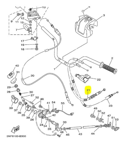 Cable Embrague Yamaha Warrior 350 Original Panella Motos