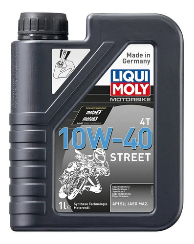 Aceite Moto 4t 10w-40 Street 1lt Sintetico Liqui Moly